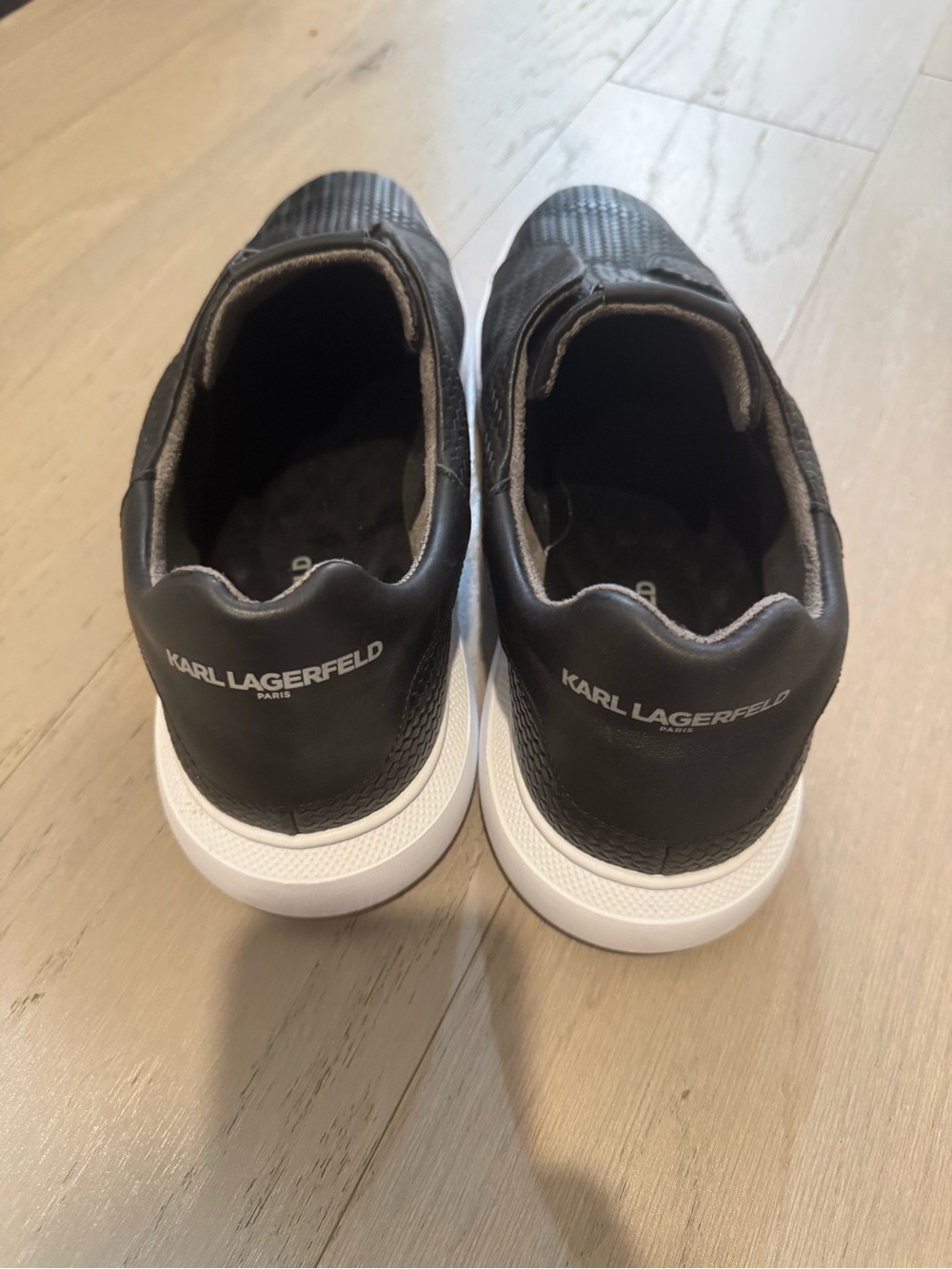 Karl Lagerfeld Men's Black Slip-On Sneakers - Picture 2 of 4